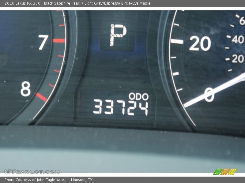 Black Sapphire Pearl / Light Gray/Espresso Birds-Eye Maple 2010 Lexus RX 350