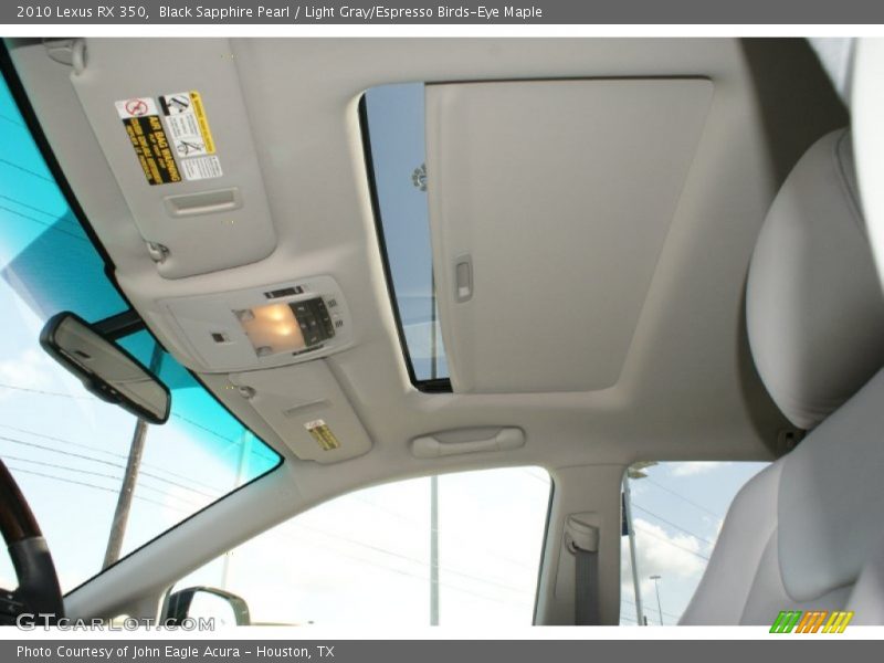 Black Sapphire Pearl / Light Gray/Espresso Birds-Eye Maple 2010 Lexus RX 350
