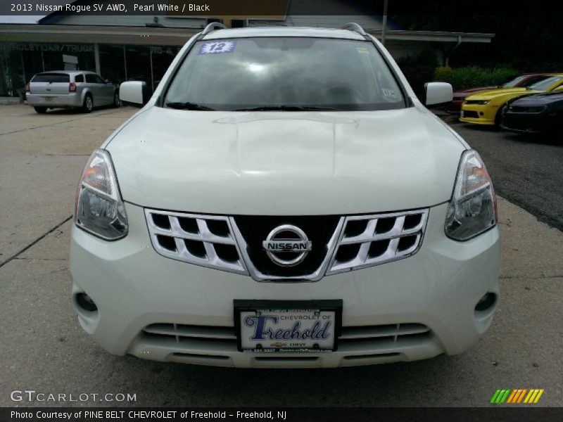 Pearl White / Black 2013 Nissan Rogue SV AWD