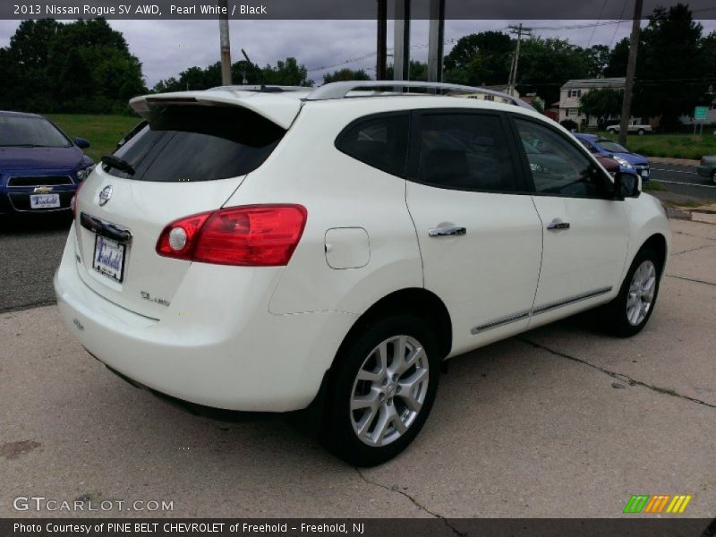 Pearl White / Black 2013 Nissan Rogue SV AWD