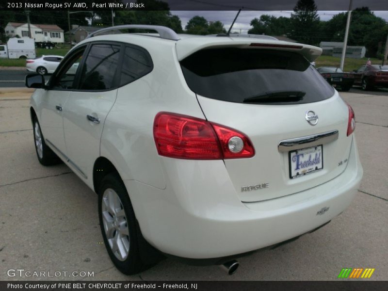 Pearl White / Black 2013 Nissan Rogue SV AWD