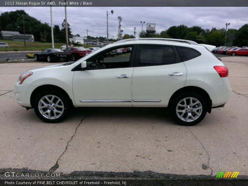 Pearl White / Black 2013 Nissan Rogue SV AWD