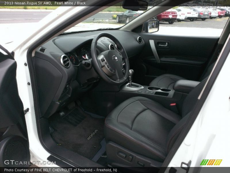 Pearl White / Black 2013 Nissan Rogue SV AWD
