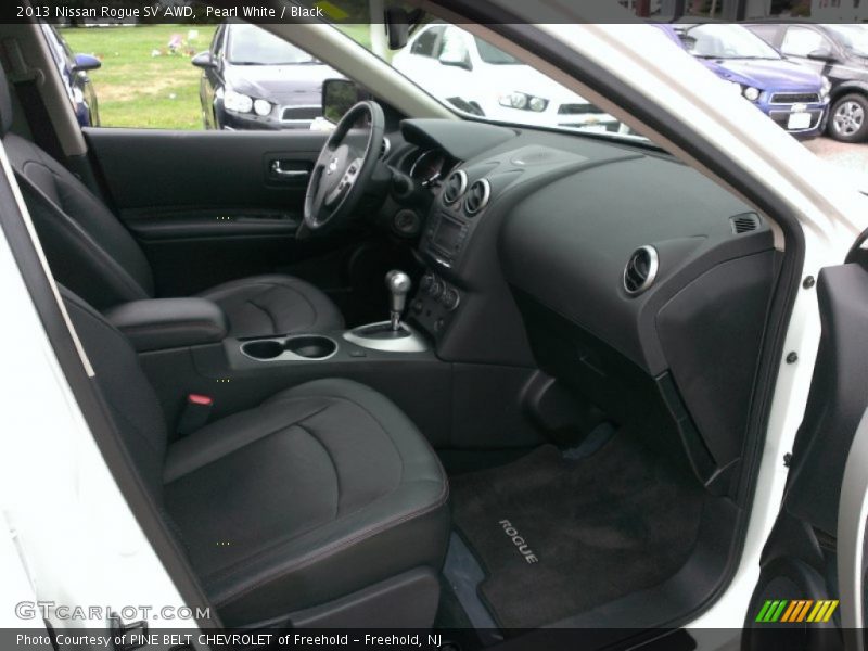 Pearl White / Black 2013 Nissan Rogue SV AWD