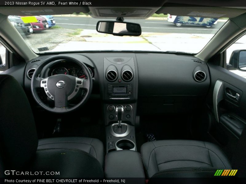 Pearl White / Black 2013 Nissan Rogue SV AWD
