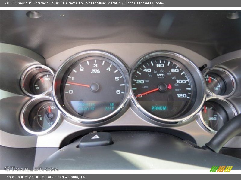 Sheer Silver Metallic / Light Cashmere/Ebony 2011 Chevrolet Silverado 1500 LT Crew Cab