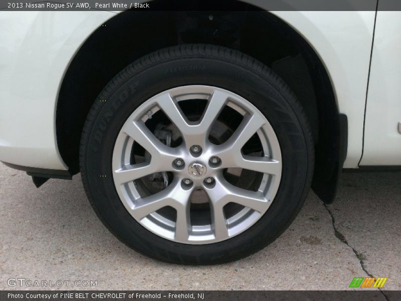 Pearl White / Black 2013 Nissan Rogue SV AWD