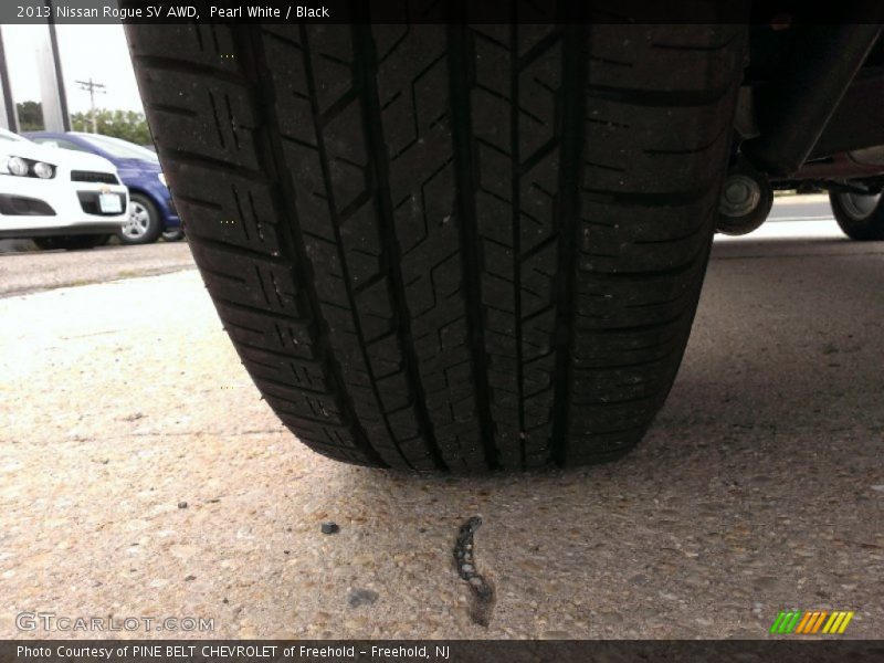 Pearl White / Black 2013 Nissan Rogue SV AWD