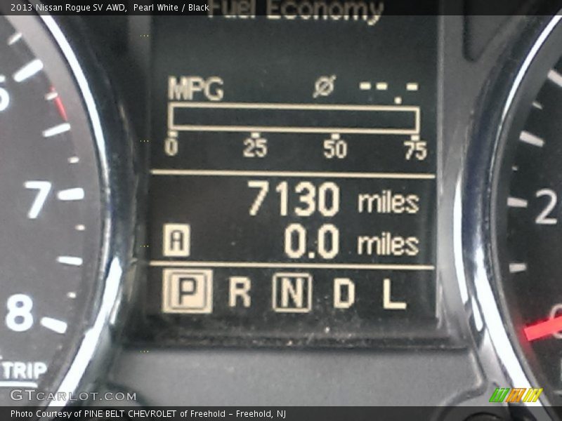 Pearl White / Black 2013 Nissan Rogue SV AWD