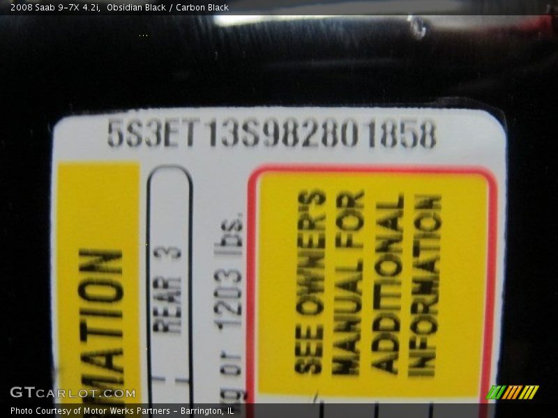 Obsidian Black / Carbon Black 2008 Saab 9-7X 4.2i
