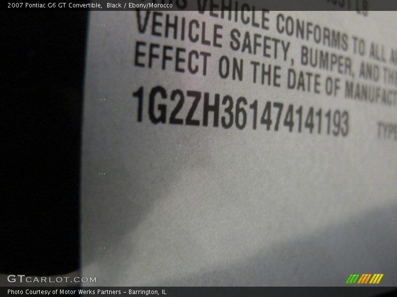 Black / Ebony/Morocco 2007 Pontiac G6 GT Convertible