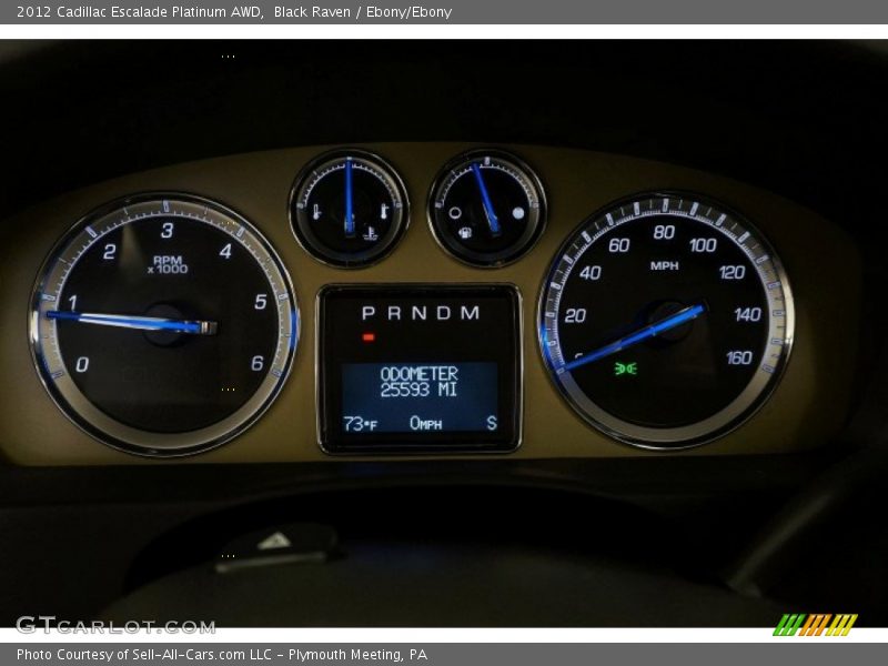 Black Raven / Ebony/Ebony 2012 Cadillac Escalade Platinum AWD