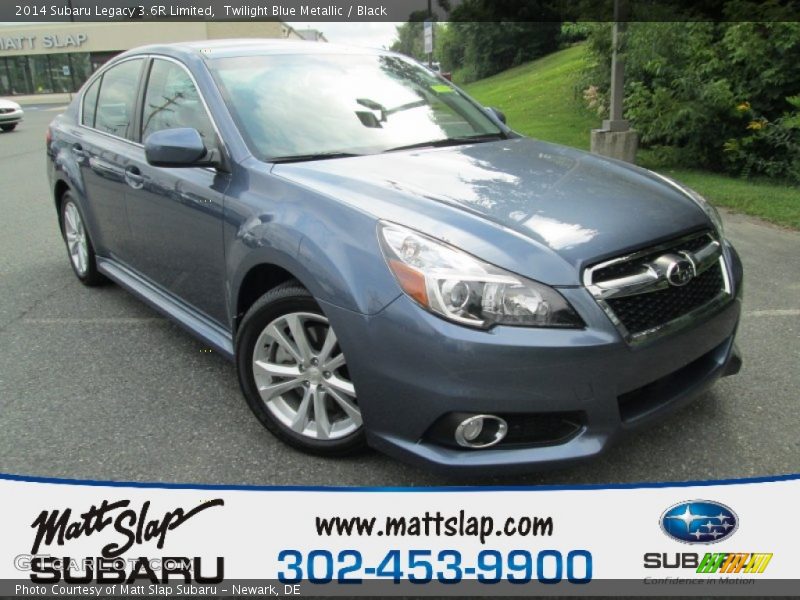 Twilight Blue Metallic / Black 2014 Subaru Legacy 3.6R Limited