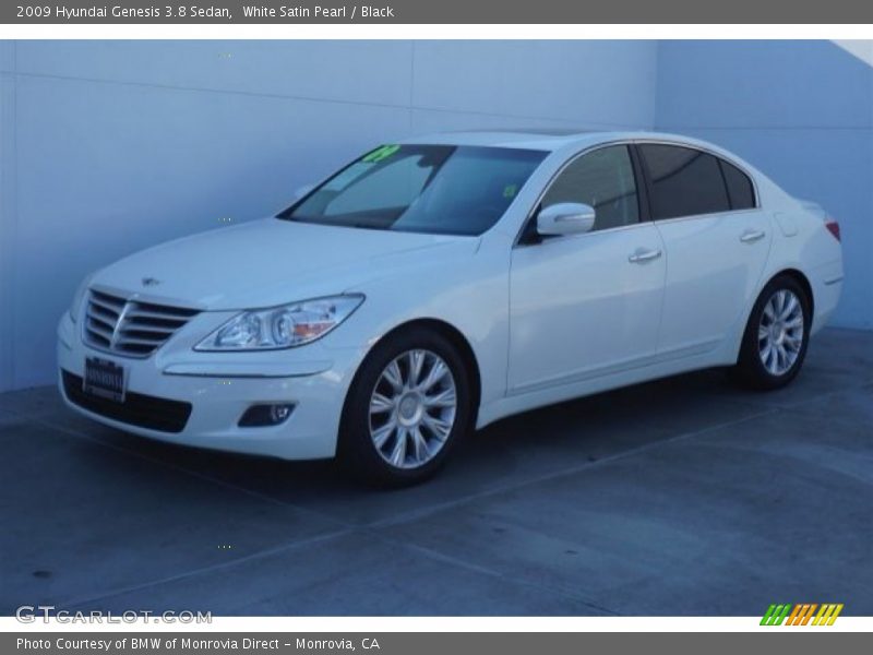 White Satin Pearl / Black 2009 Hyundai Genesis 3.8 Sedan