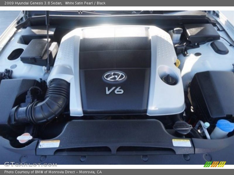 White Satin Pearl / Black 2009 Hyundai Genesis 3.8 Sedan