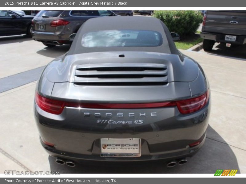 Agate Grey Metallic / Black 2015 Porsche 911 Carrera 4S Cabriolet