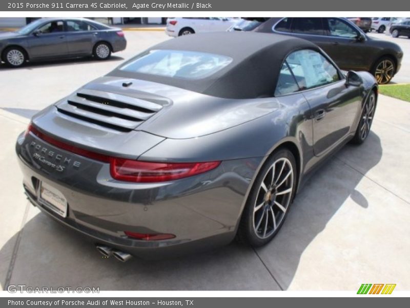 Agate Grey Metallic / Black 2015 Porsche 911 Carrera 4S Cabriolet