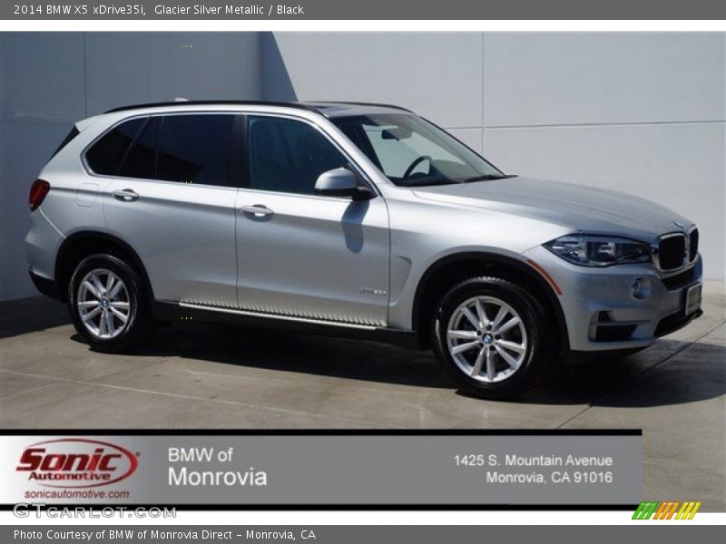 Glacier Silver Metallic / Black 2014 BMW X5 xDrive35i
