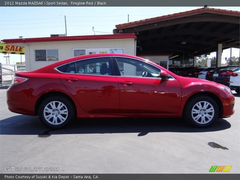 Fireglow Red / Black 2012 Mazda MAZDA6 i Sport Sedan