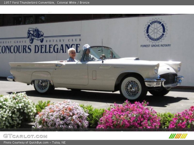 Colonial White / Bronze 1957 Ford Thunderbird Convertible