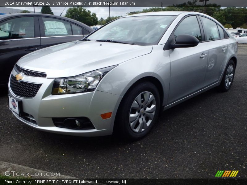 Silver Ice Metallic / Jet Black/Medium Titanium 2014 Chevrolet Cruze LS