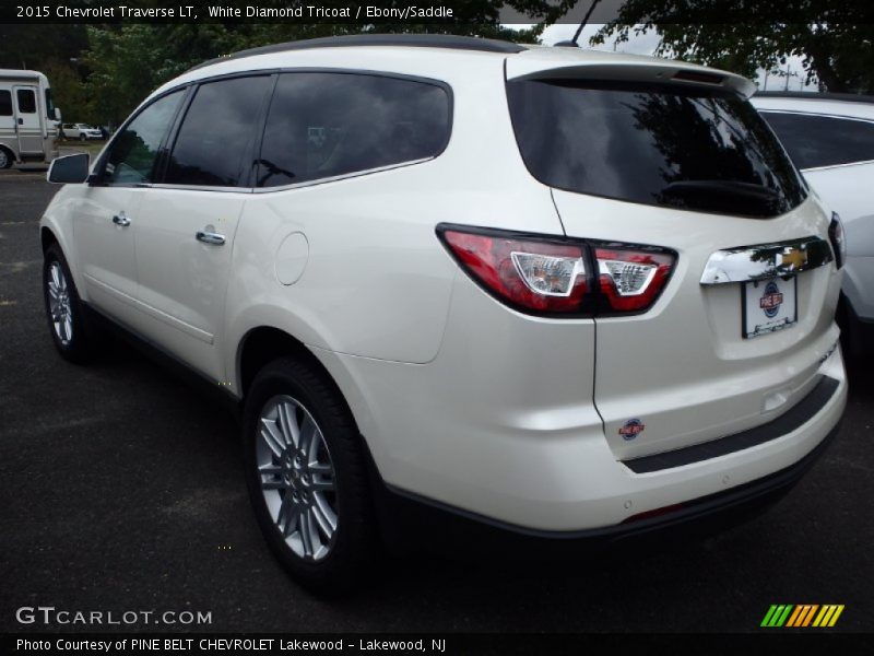 White Diamond Tricoat / Ebony/Saddle 2015 Chevrolet Traverse LT