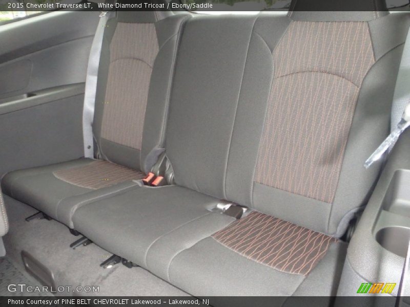 White Diamond Tricoat / Ebony/Saddle 2015 Chevrolet Traverse LT