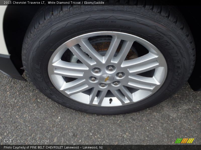 White Diamond Tricoat / Ebony/Saddle 2015 Chevrolet Traverse LT