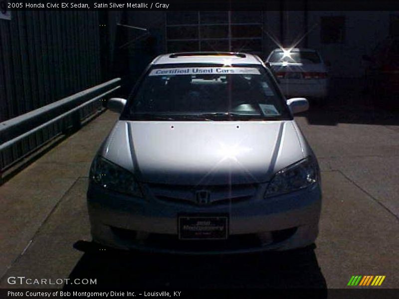Satin Silver Metallic / Gray 2005 Honda Civic EX Sedan