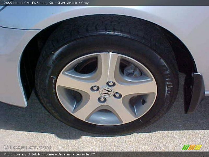 Satin Silver Metallic / Gray 2005 Honda Civic EX Sedan