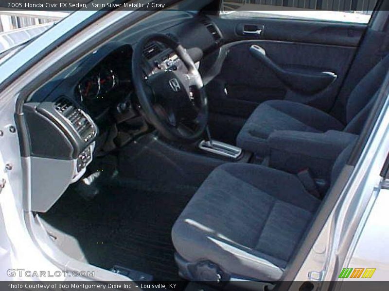 Satin Silver Metallic / Gray 2005 Honda Civic EX Sedan
