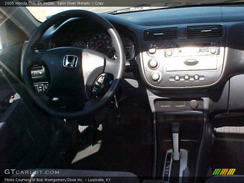 Satin Silver Metallic / Gray 2005 Honda Civic EX Sedan