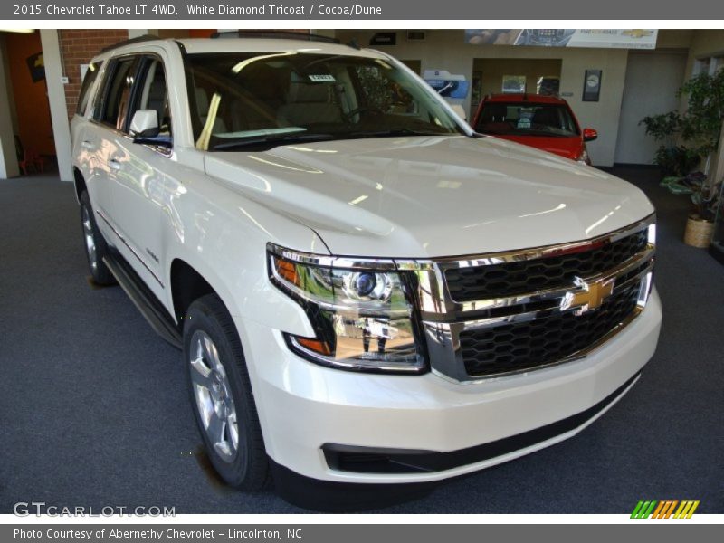 White Diamond Tricoat / Cocoa/Dune 2015 Chevrolet Tahoe LT 4WD