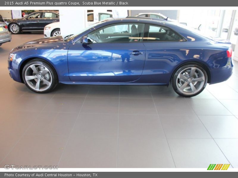 Scuba Blue Metallic / Black 2015 Audi A5 Premium Plus quattro Coupe