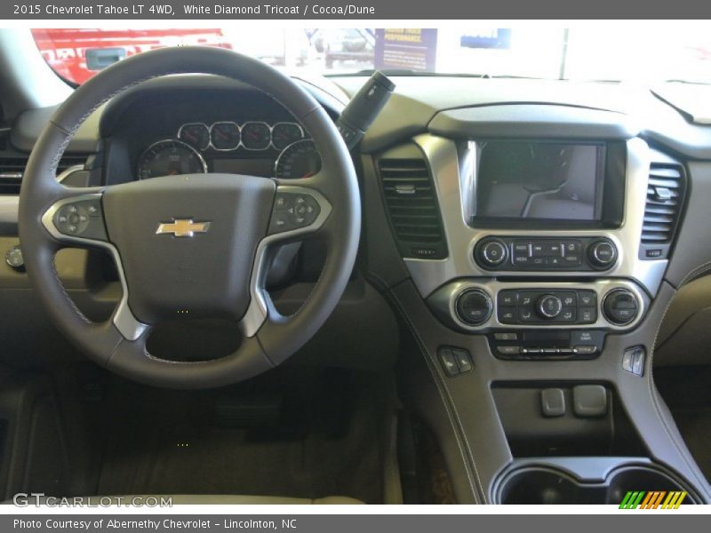 White Diamond Tricoat / Cocoa/Dune 2015 Chevrolet Tahoe LT 4WD