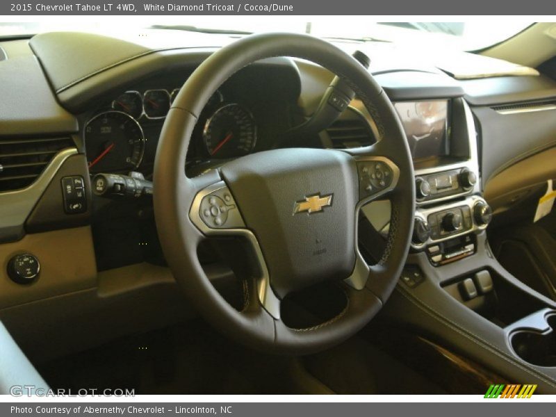 White Diamond Tricoat / Cocoa/Dune 2015 Chevrolet Tahoe LT 4WD