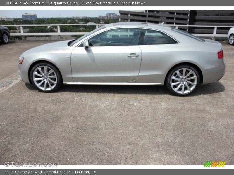 Cuvee Silver Metallic / Chestnut Brown 2015 Audi A5 Premium Plus quattro Coupe