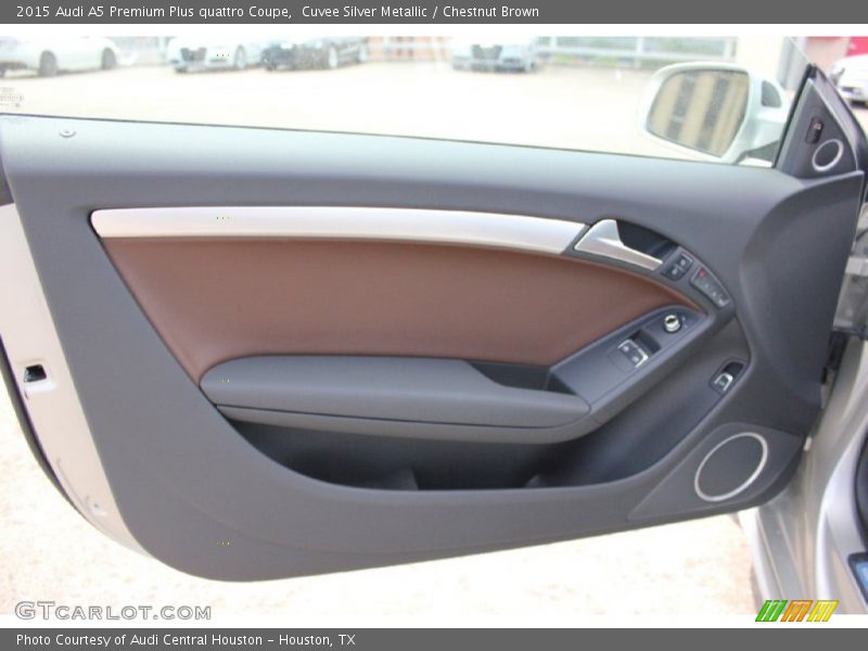 Cuvee Silver Metallic / Chestnut Brown 2015 Audi A5 Premium Plus quattro Coupe