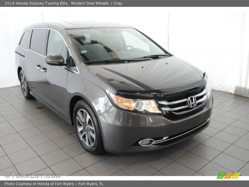 Modern Steel Metallic / Gray 2014 Honda Odyssey Touring Elite