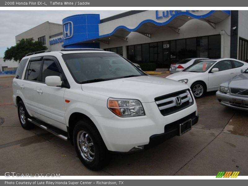 Taffeta White / Saddle 2008 Honda Pilot EX-L