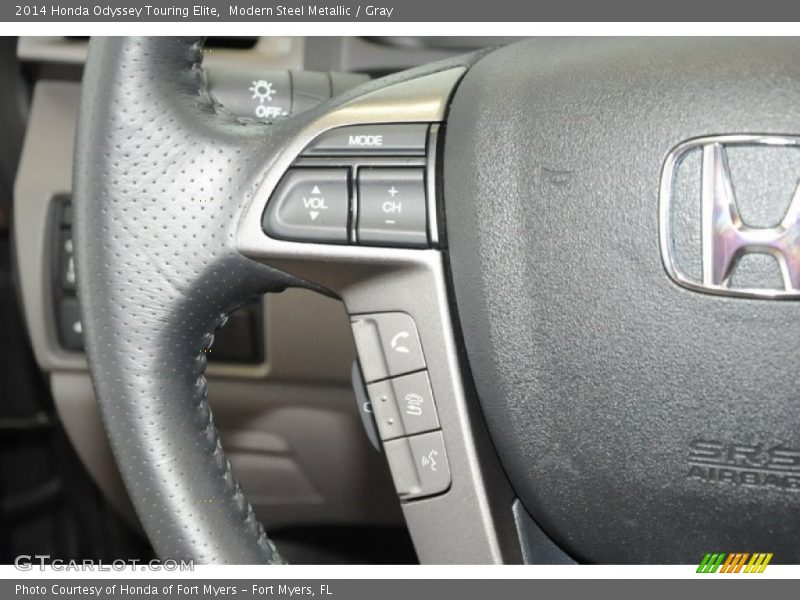 Modern Steel Metallic / Gray 2014 Honda Odyssey Touring Elite