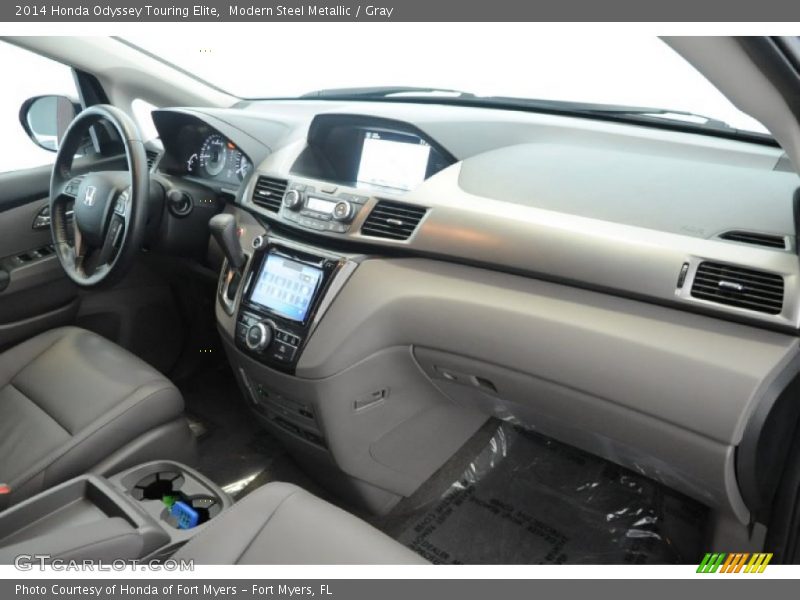 Modern Steel Metallic / Gray 2014 Honda Odyssey Touring Elite