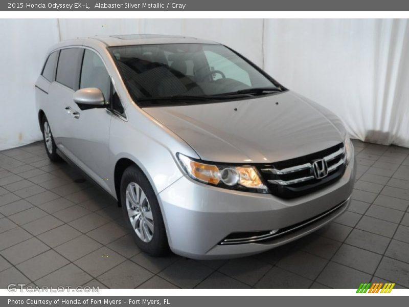 Alabaster Silver Metallic / Gray 2015 Honda Odyssey EX-L