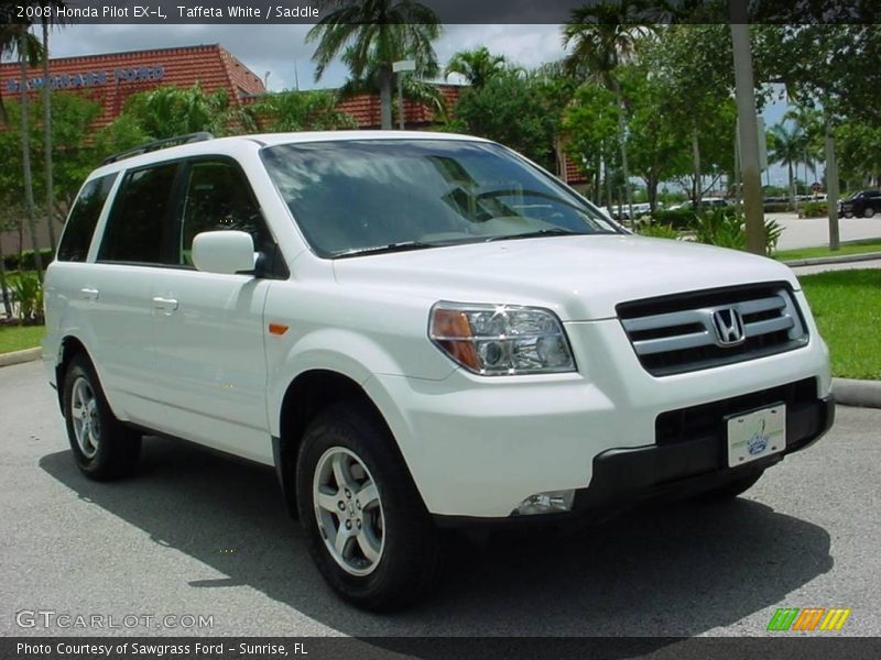 Taffeta White / Saddle 2008 Honda Pilot EX-L