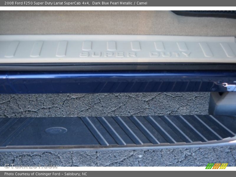 Dark Blue Pearl Metallic / Camel 2008 Ford F250 Super Duty Lariat SuperCab 4x4