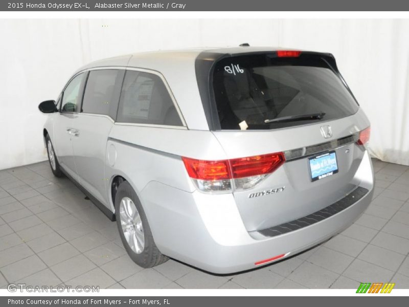 Alabaster Silver Metallic / Gray 2015 Honda Odyssey EX-L