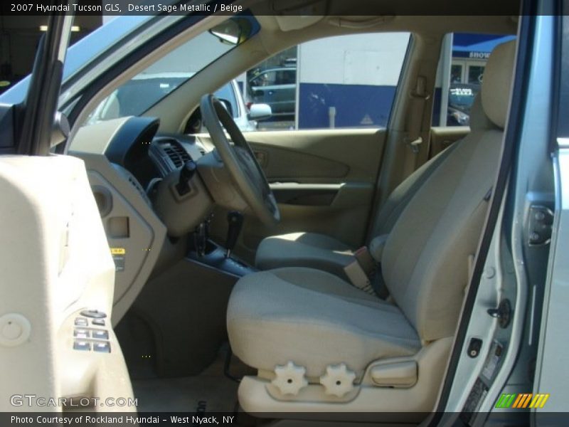 Desert Sage Metallic / Beige 2007 Hyundai Tucson GLS