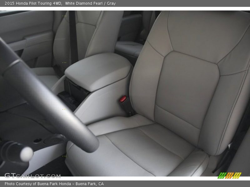 White Diamond Pearl / Gray 2015 Honda Pilot Touring 4WD