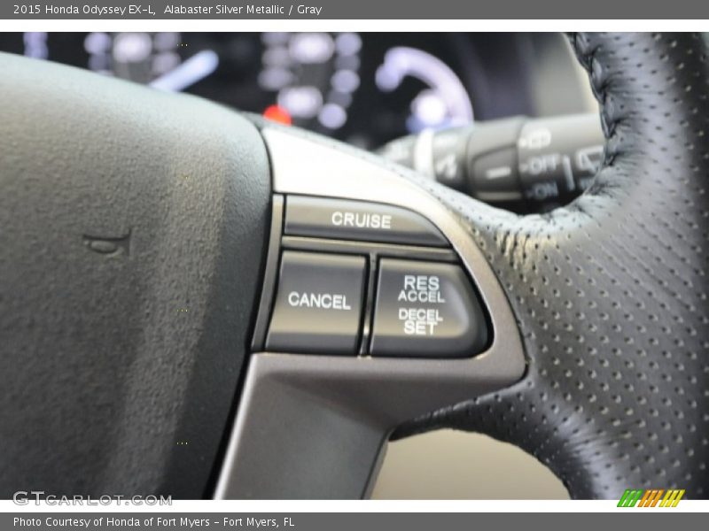 Alabaster Silver Metallic / Gray 2015 Honda Odyssey EX-L
