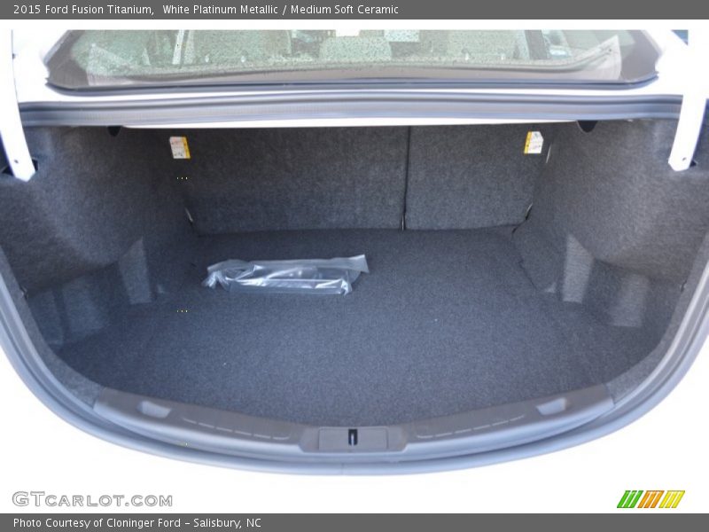 White Platinum Metallic / Medium Soft Ceramic 2015 Ford Fusion Titanium